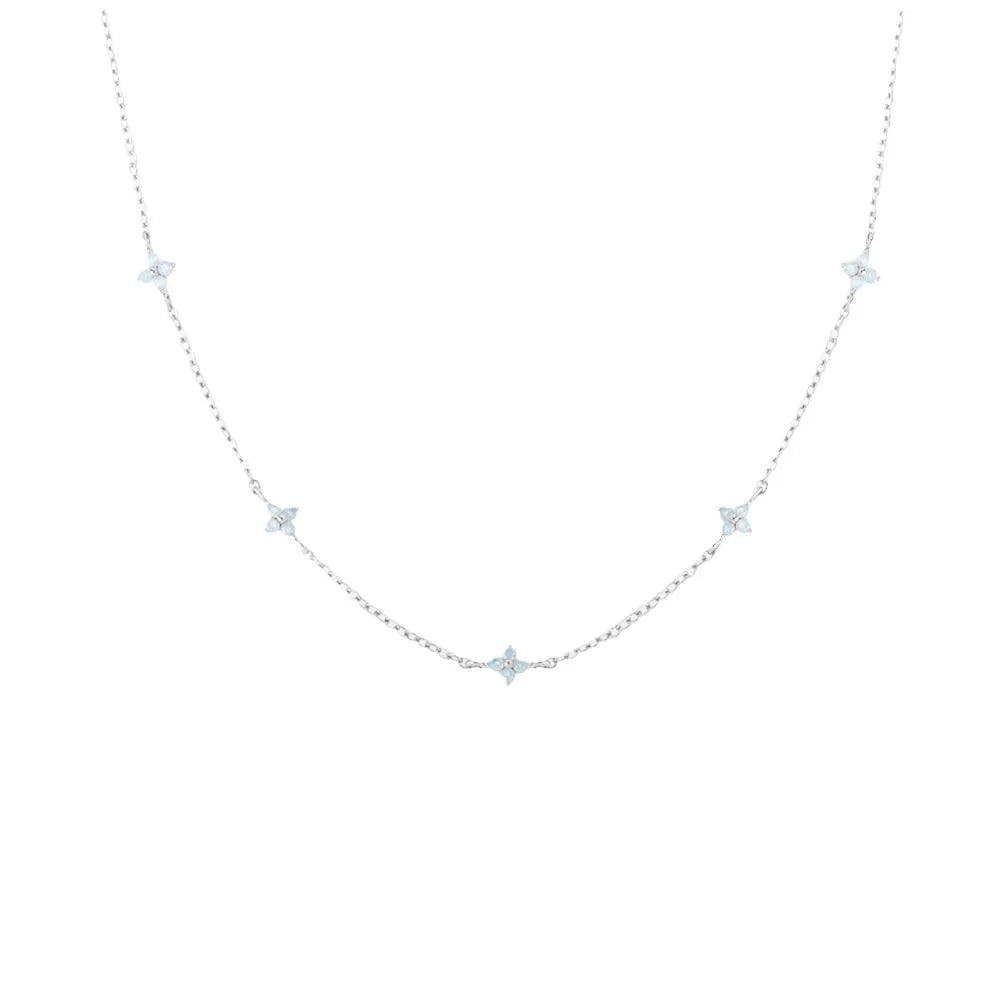 2025 nova flor de cristal pulseira de aço inoxidável moda feminina