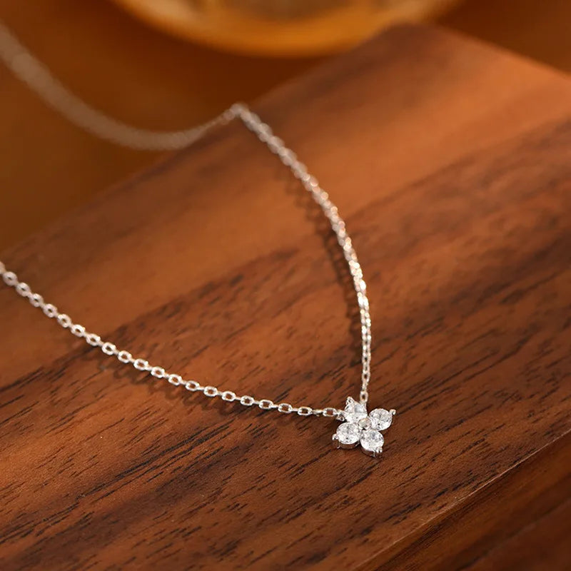 2025 nova flor de cristal pulseira de aço inoxidável moda feminina