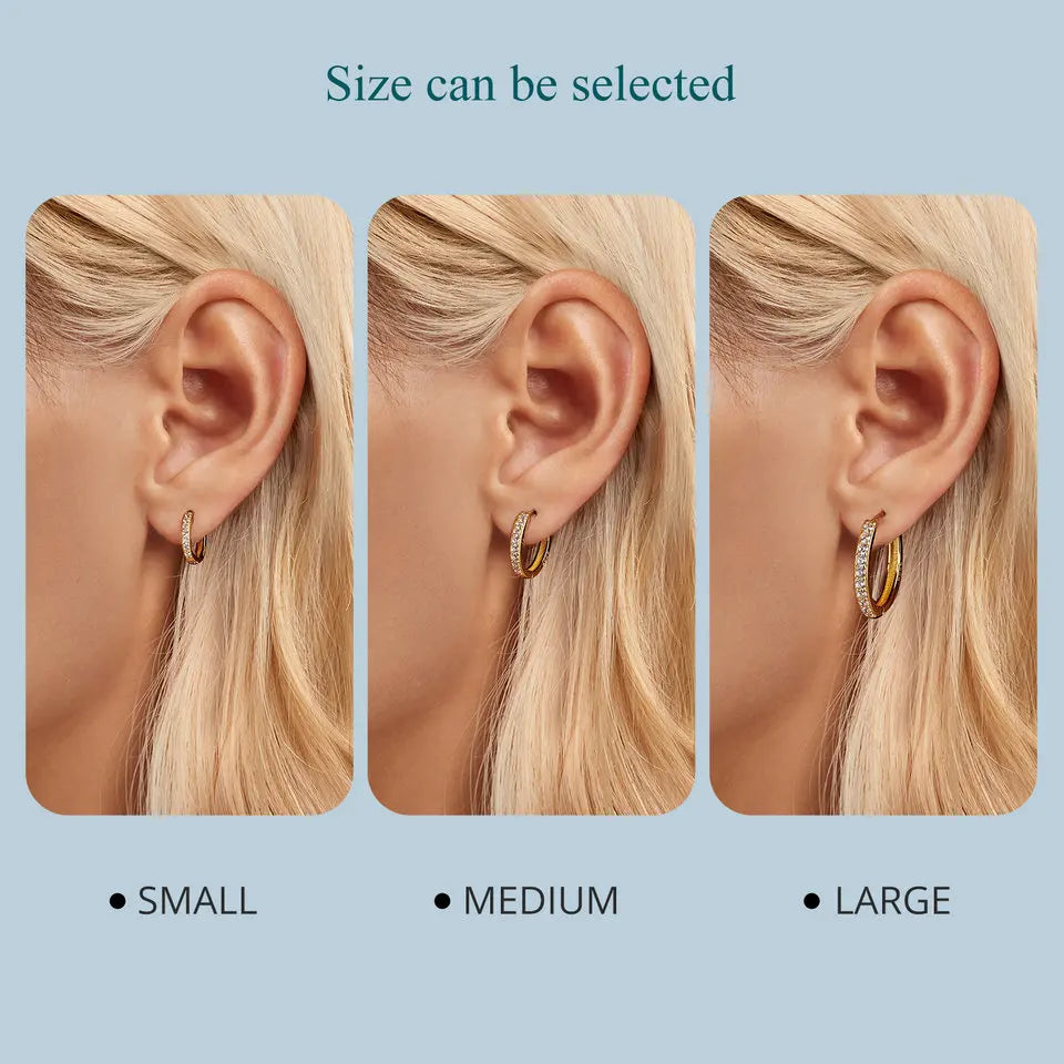 Bamoer 925 prata esterlina clássico brincos, branco banhado a ouro