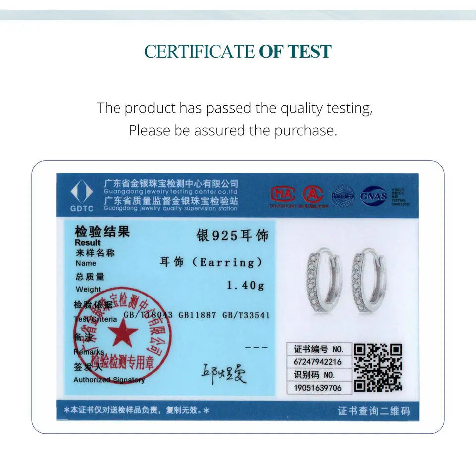 Bamoer 925 prata esterlina clássico brincos, branco banhado a ouro